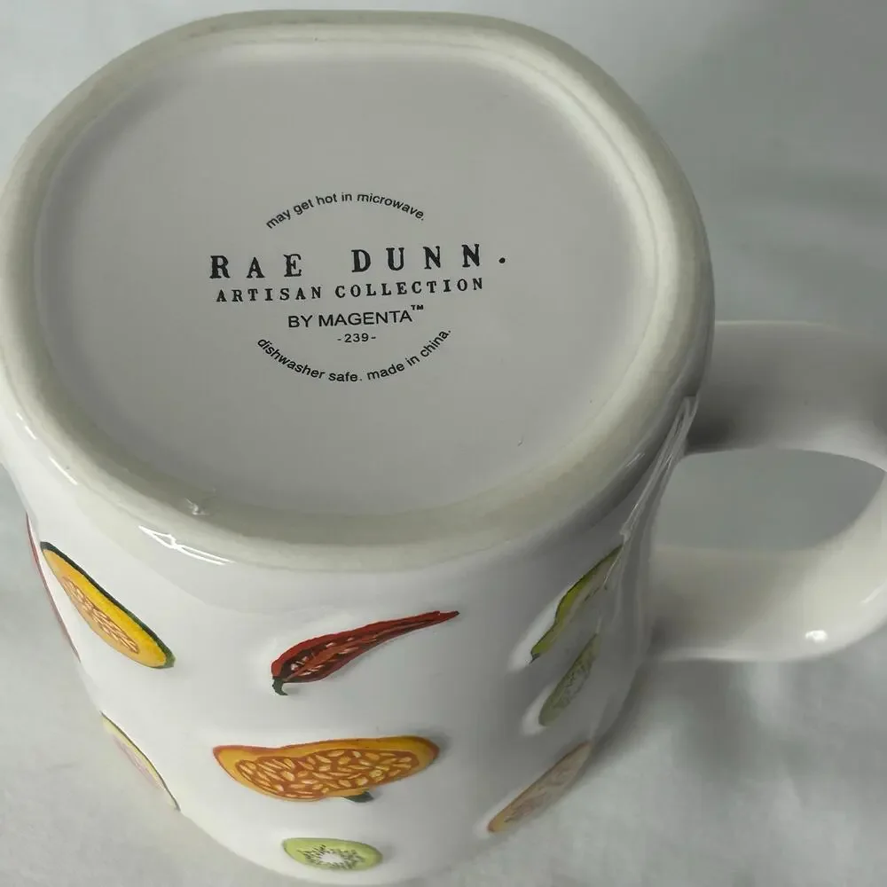 Rae Dunn CHEF Mug Artisan Collection Fruit Chili Kitchen Coffee Cup